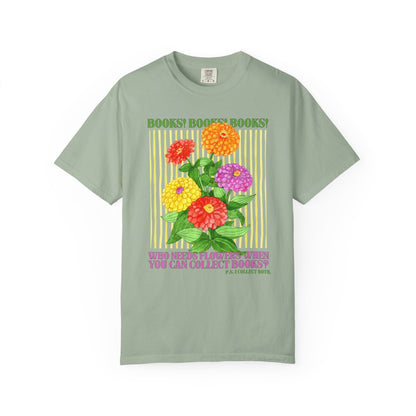 Floral Book Lover Tee Shirt for Reader