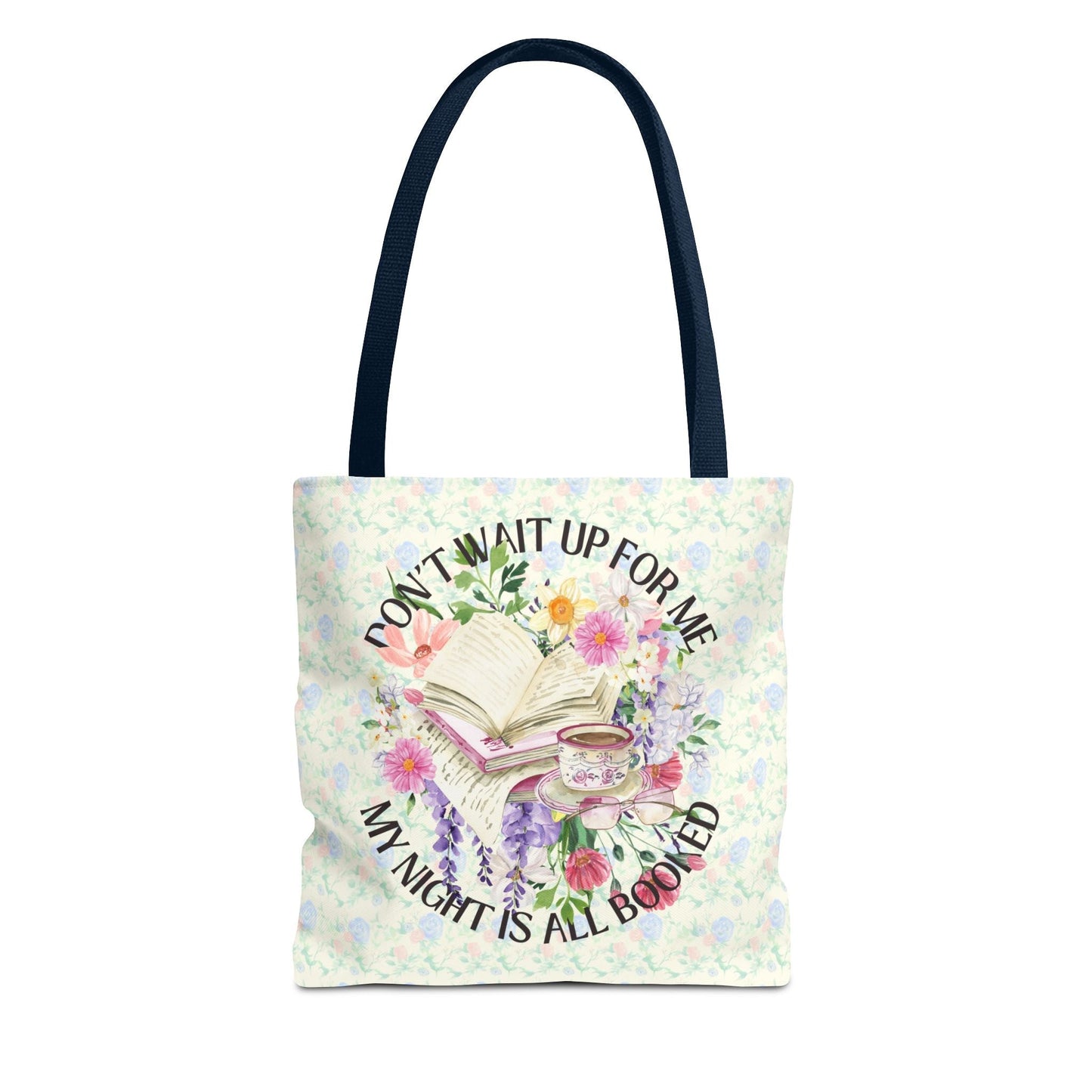 Floral Bookish Tote: My Night Is All Booked