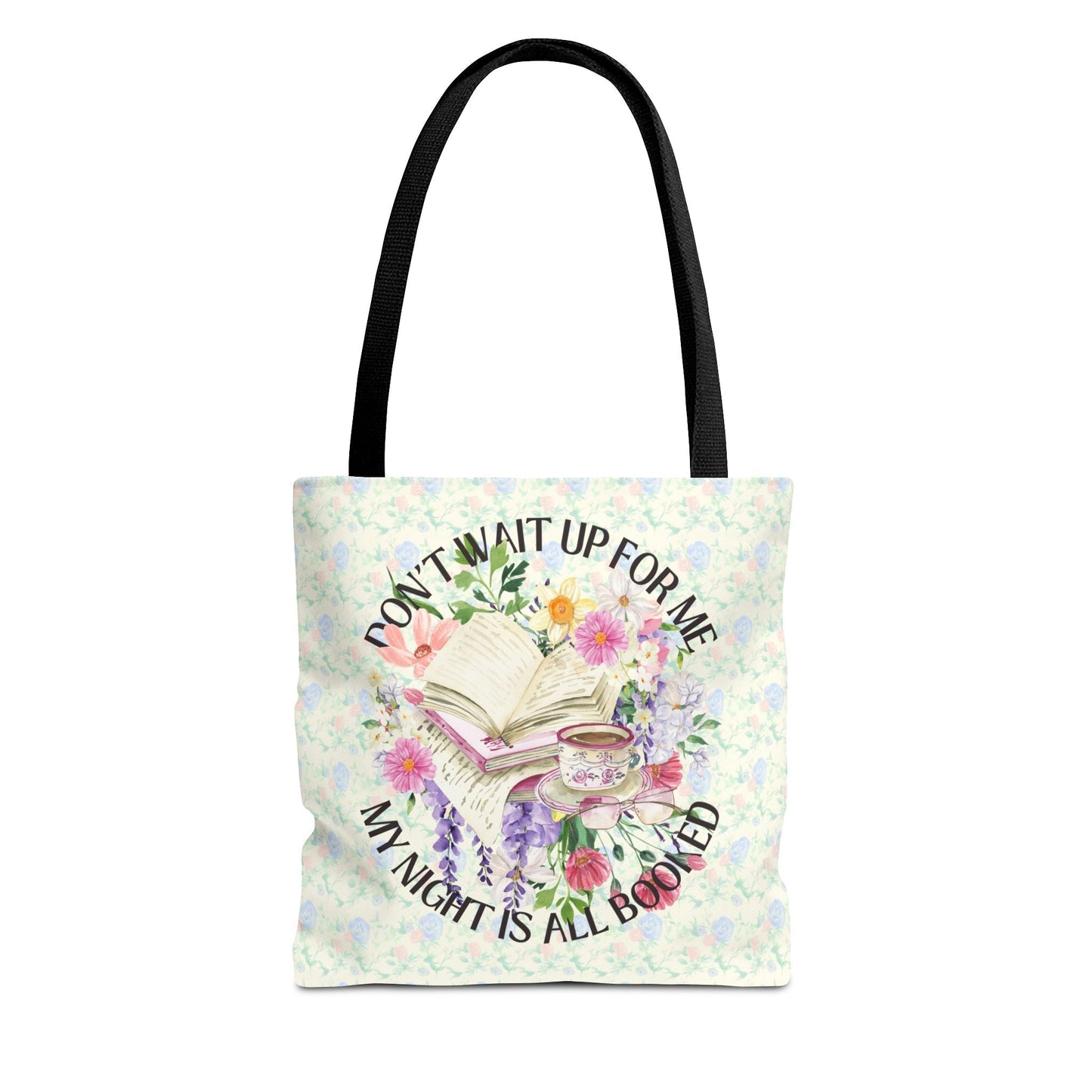 Floral Bookish Tote: My Night Is All Booked