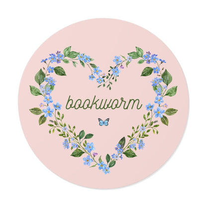 Floral Bookworm Sticker