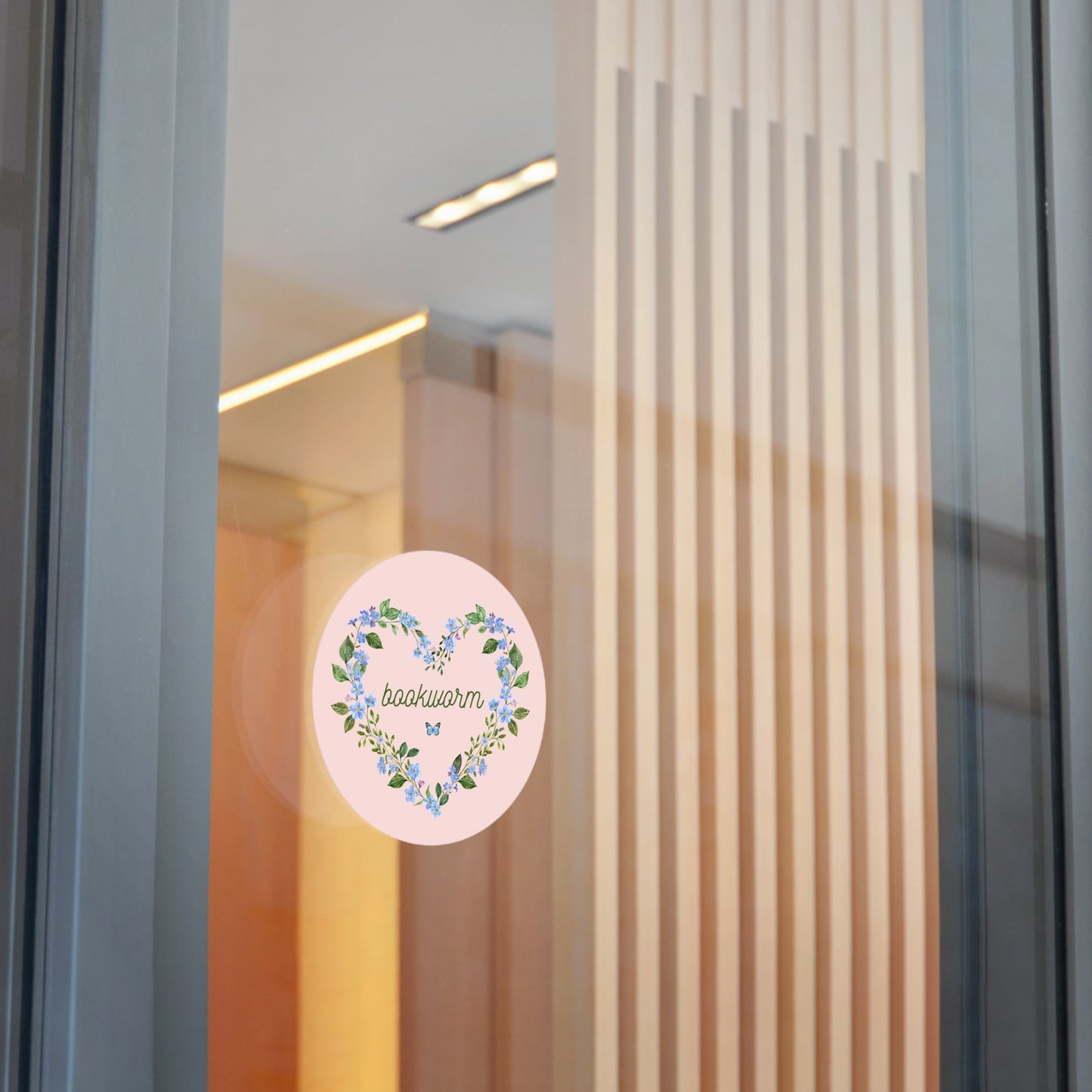 Floral Bookworm Sticker