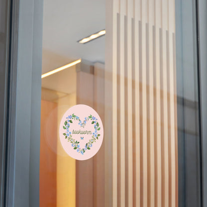 Floral Bookworm Sticker