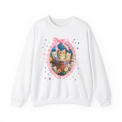 Floral Cat Mom Sweatshirt