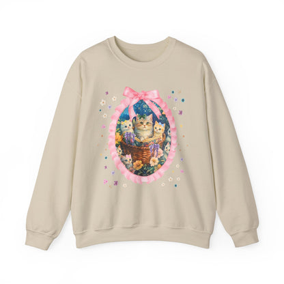 Floral Cat Mom Sweatshirt