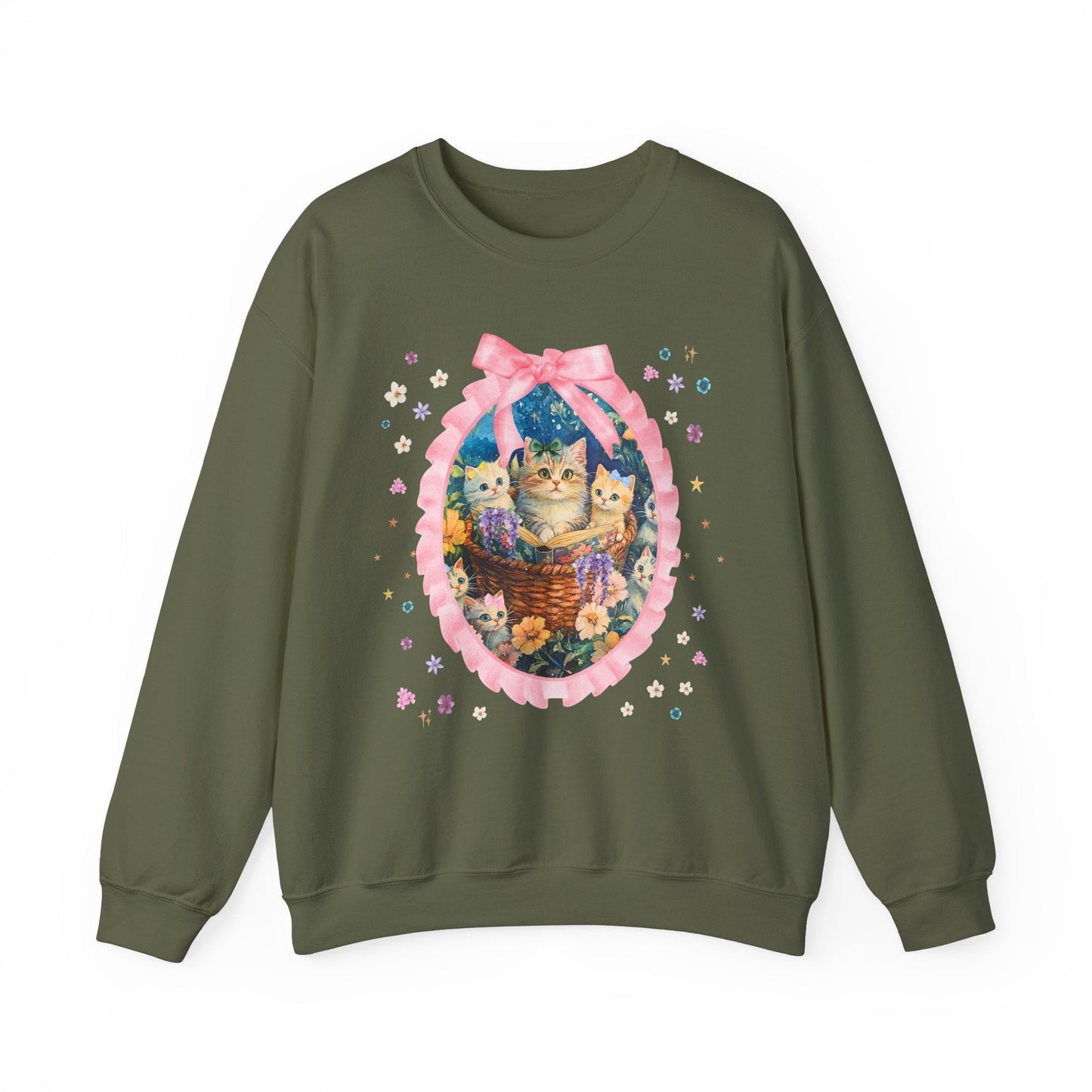 Floral Cat Mom Sweatshirt
