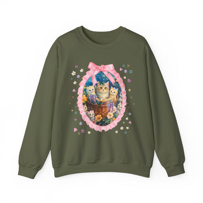 Floral Cat Mom Sweatshirt