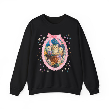 Floral Cat Mom Sweatshirt