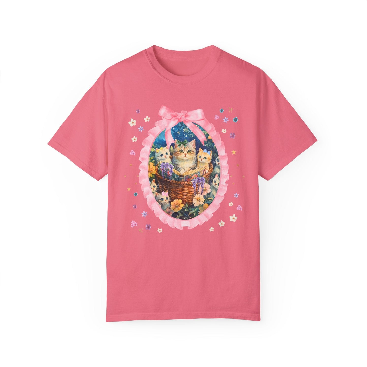 Floral Cat Mom Tee Shirt