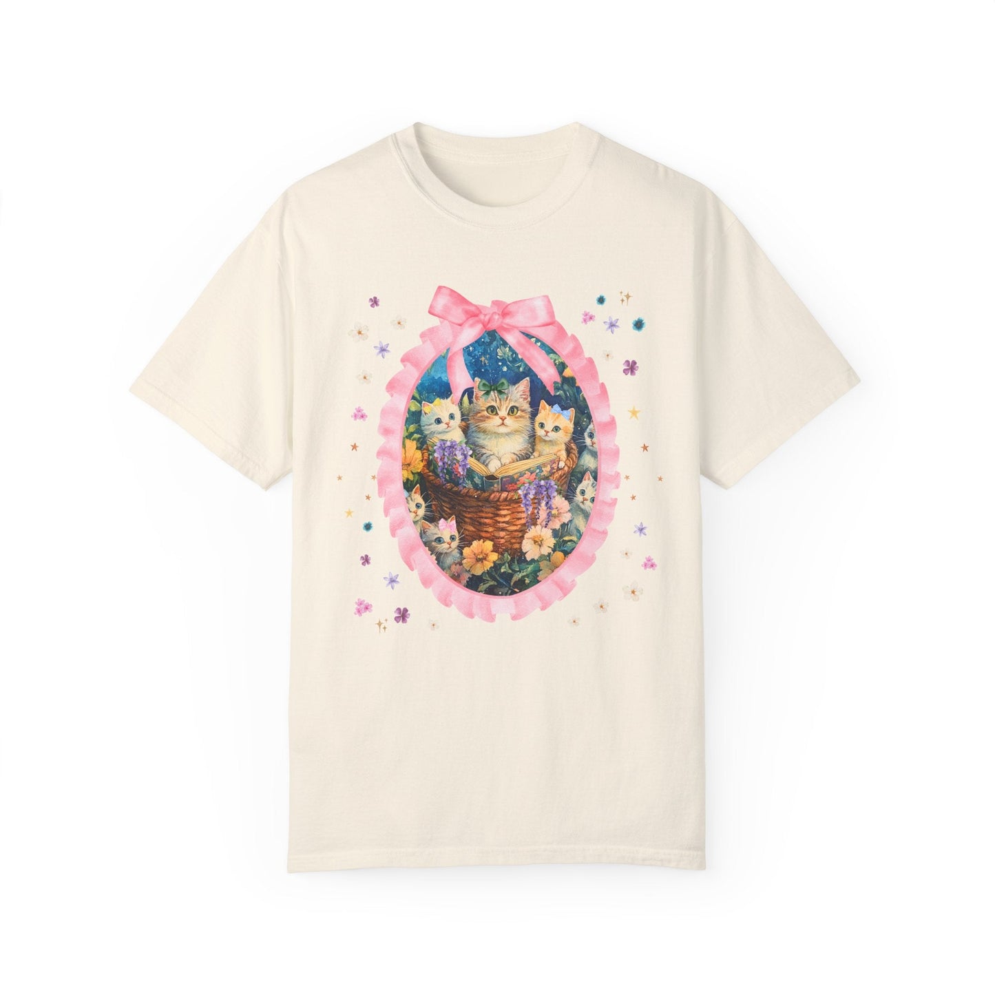 Floral Cat Mom Tee Shirt