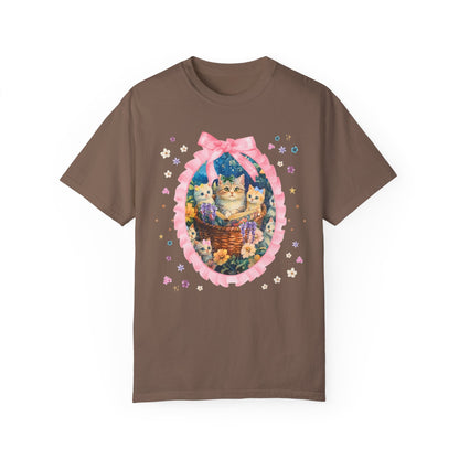 Floral Cat Mom Tee Shirt
