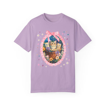 Floral Cat Mom Tee Shirt