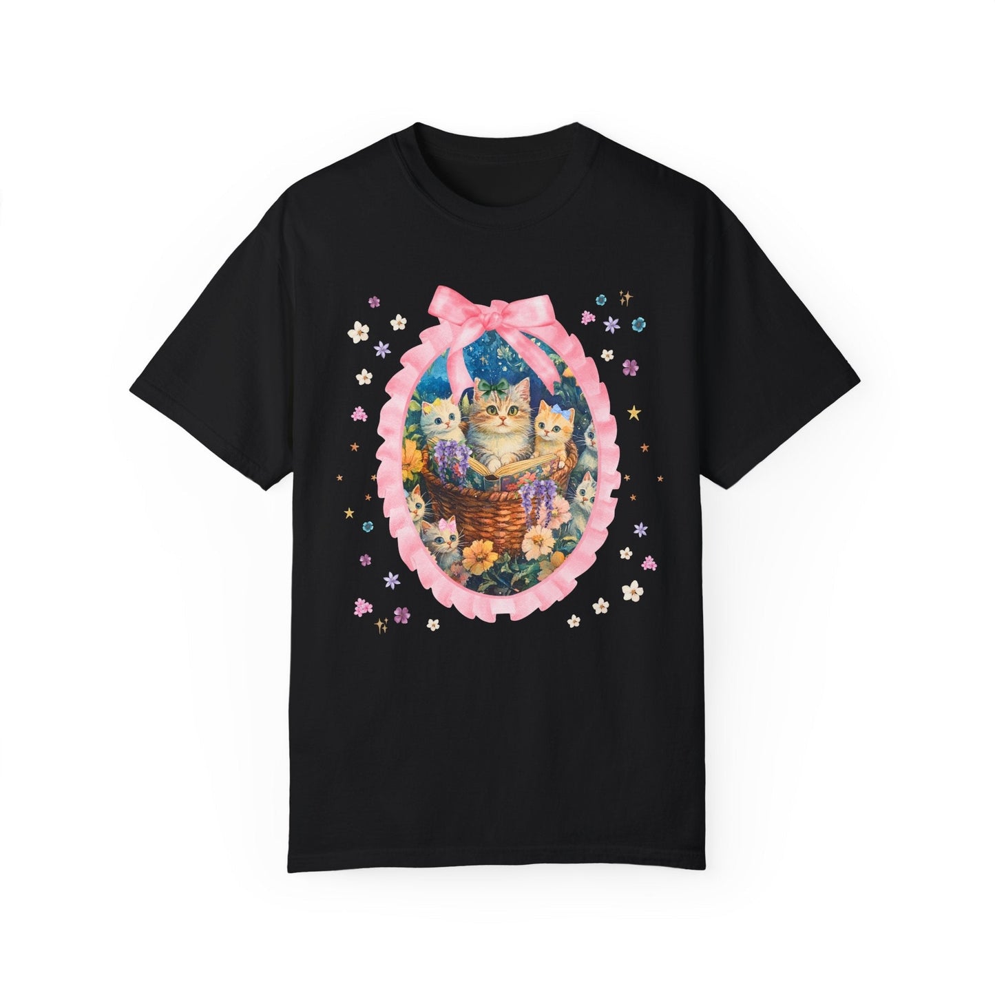 Floral Cat Mom Tee Shirt