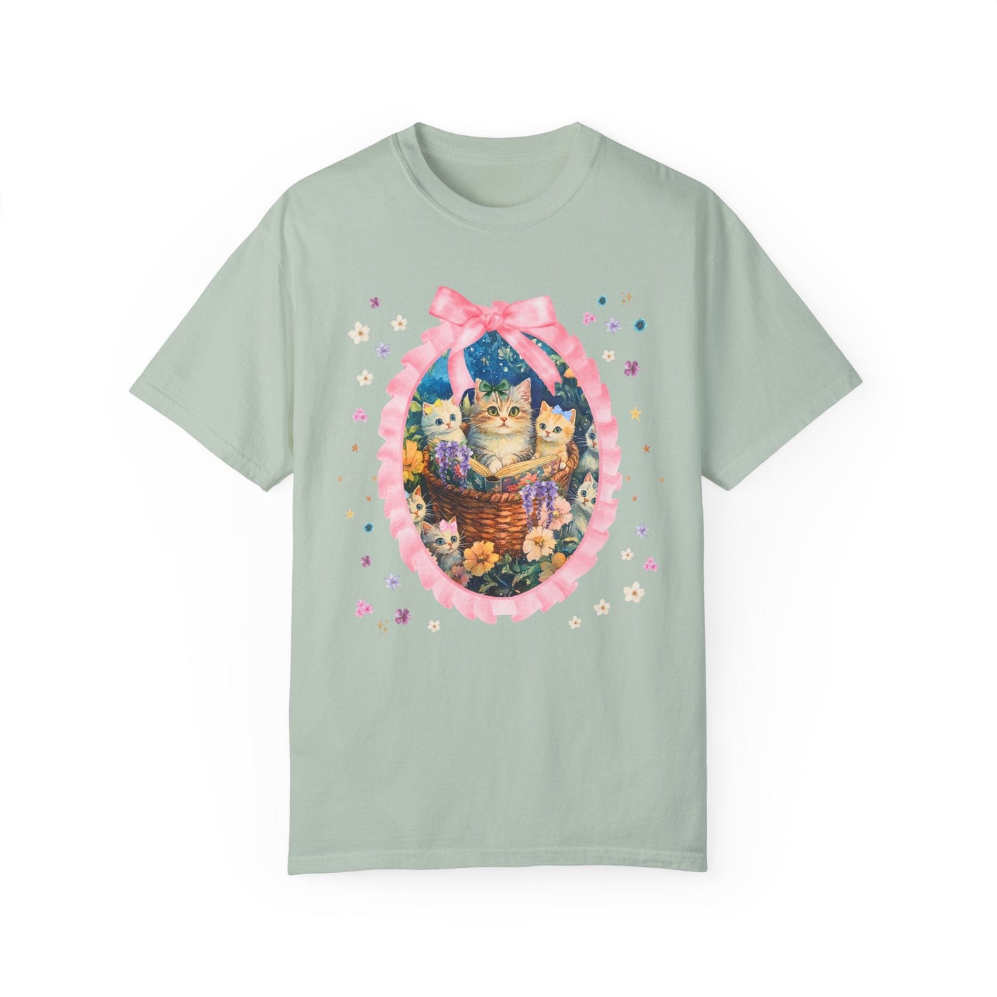 Floral Cat Mom Tee Shirt