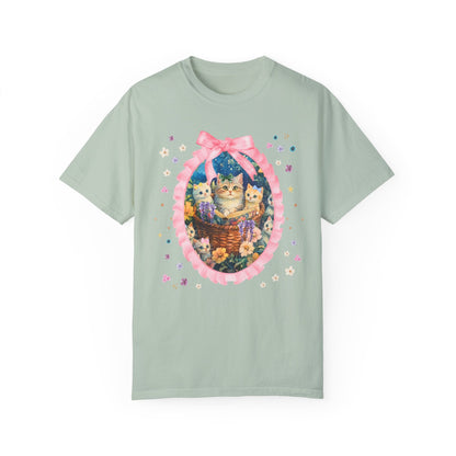 Floral Cat Mom Tee Shirt