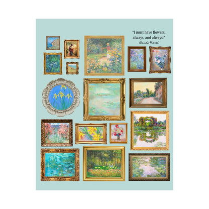 Floral Claude Monet Poster Print