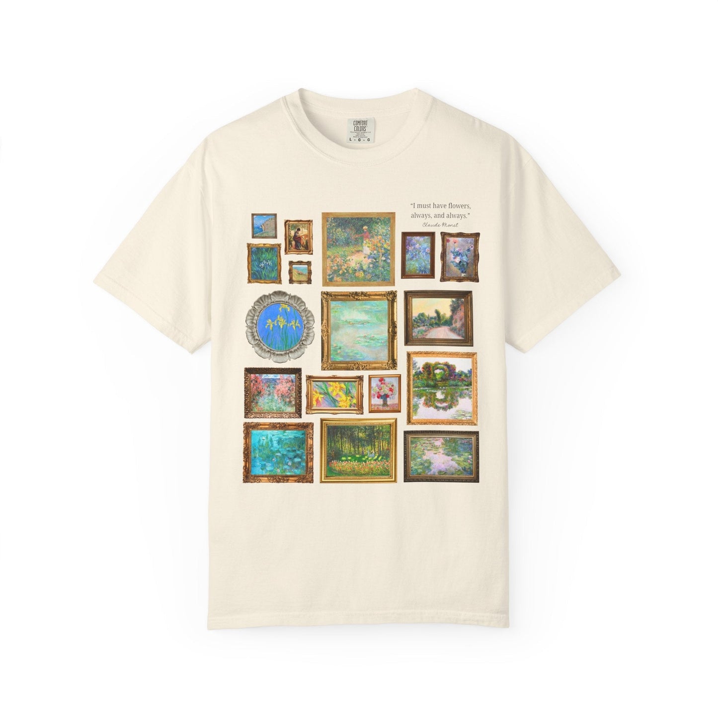 Floral Claude Monet Tee Shirt: Gallery Wall Vibe