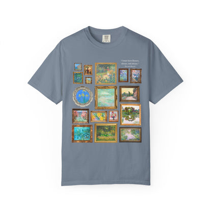 Floral Claude Monet Tee Shirt: Gallery Wall Vibe