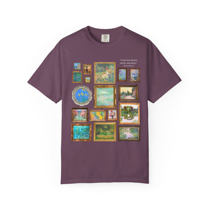 Floral Claude Monet Tee Shirt: Gallery Wall Vibe