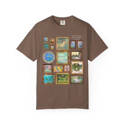 Floral Claude Monet Tee Shirt: Gallery Wall Vibe