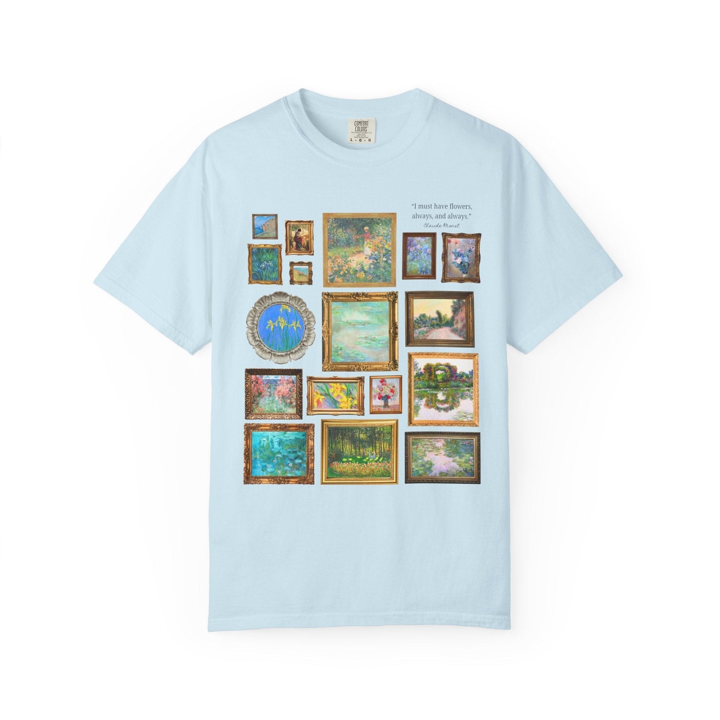 Floral Claude Monet Tee Shirt: Gallery Wall Vibe