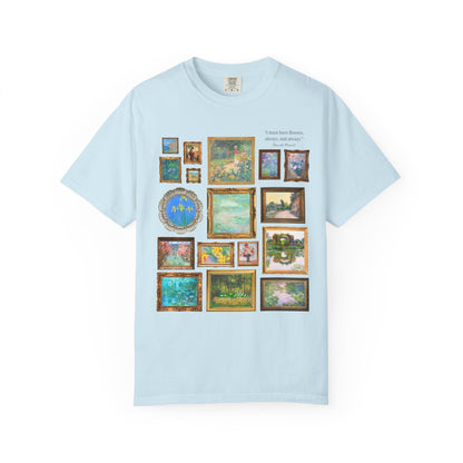 Floral Claude Monet Tee Shirt: Gallery Wall Vibe