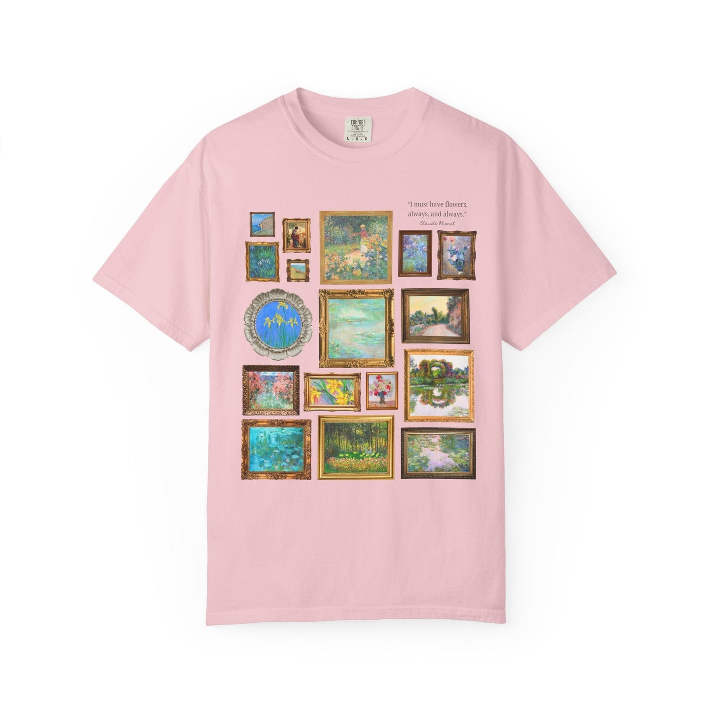 Floral Claude Monet Tee Shirt: Gallery Wall Vibe