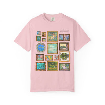Floral Claude Monet Tee Shirt: Gallery Wall Vibe