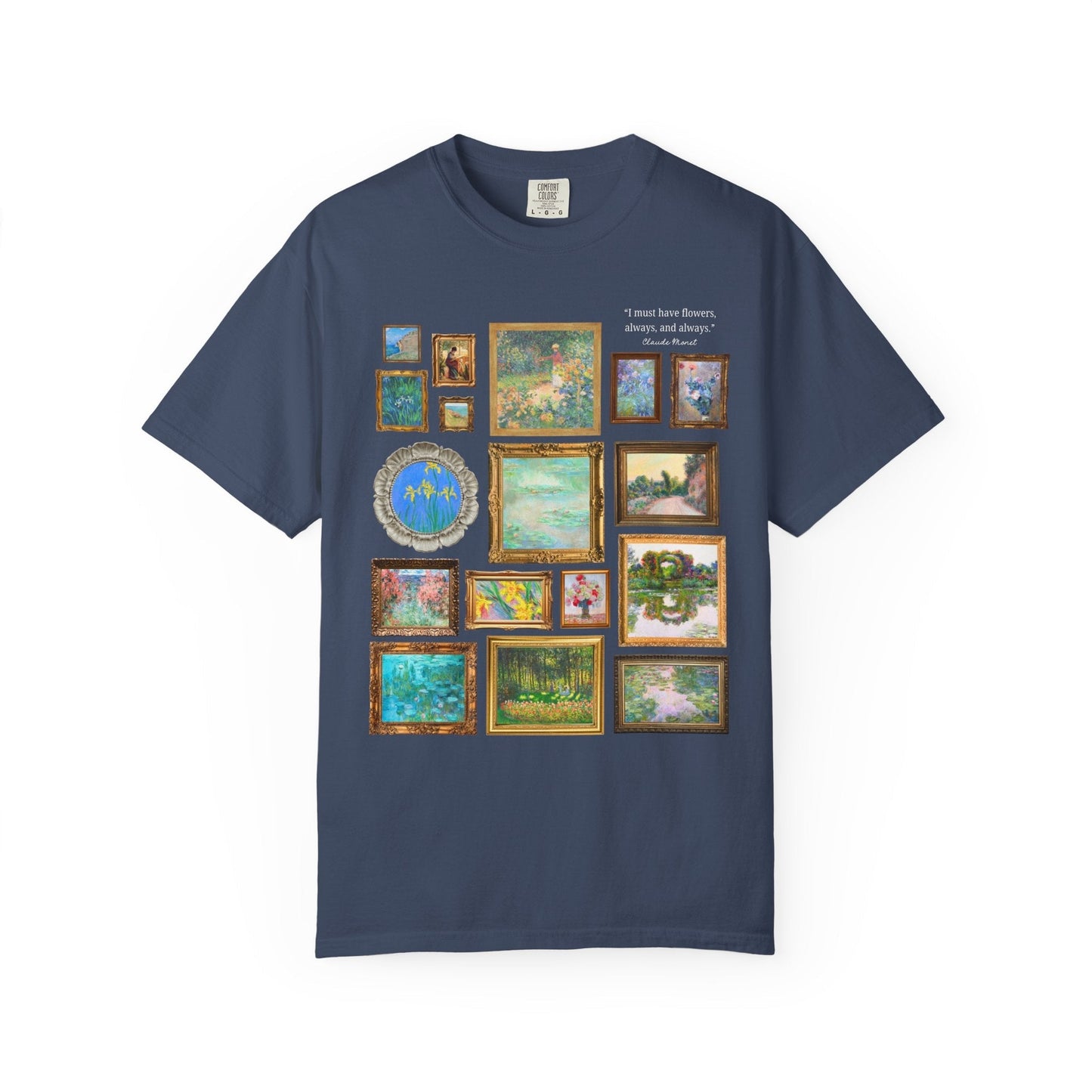 Floral Claude Monet Tee Shirt: Gallery Wall Vibe