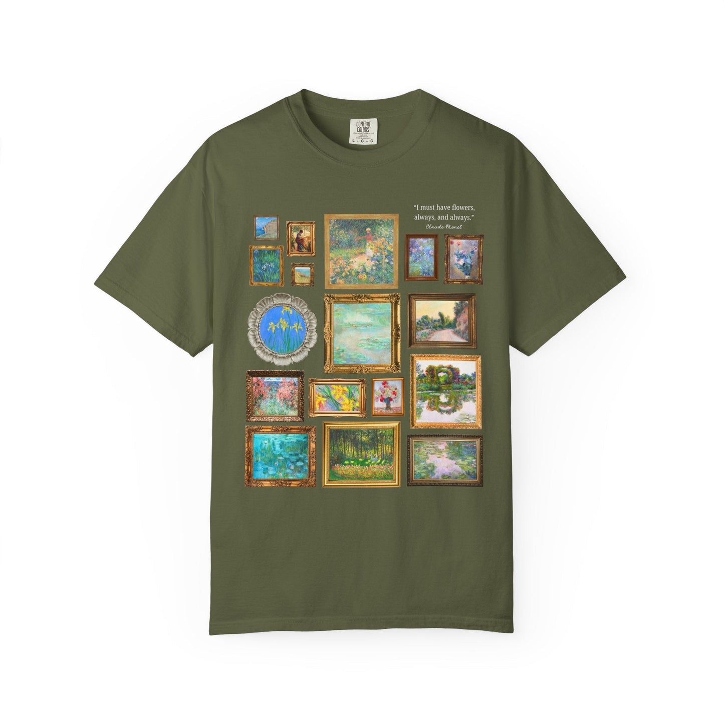 Floral Claude Monet Tee Shirt: Gallery Wall Vibe