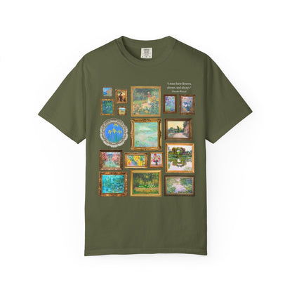 Floral Claude Monet Tee Shirt: Gallery Wall Vibe
