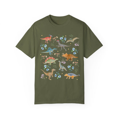 Floral Dinosaur Shirt in Comfort Colors®