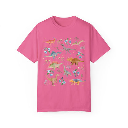 Floral Dinosaur Shirt in Comfort Colors®