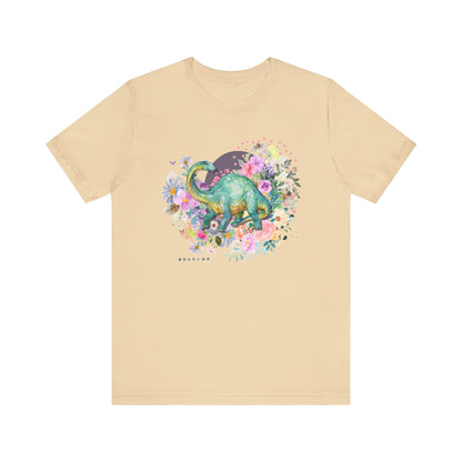 Floral Dinosaur T-Shirt for Brachiosaurus Lover