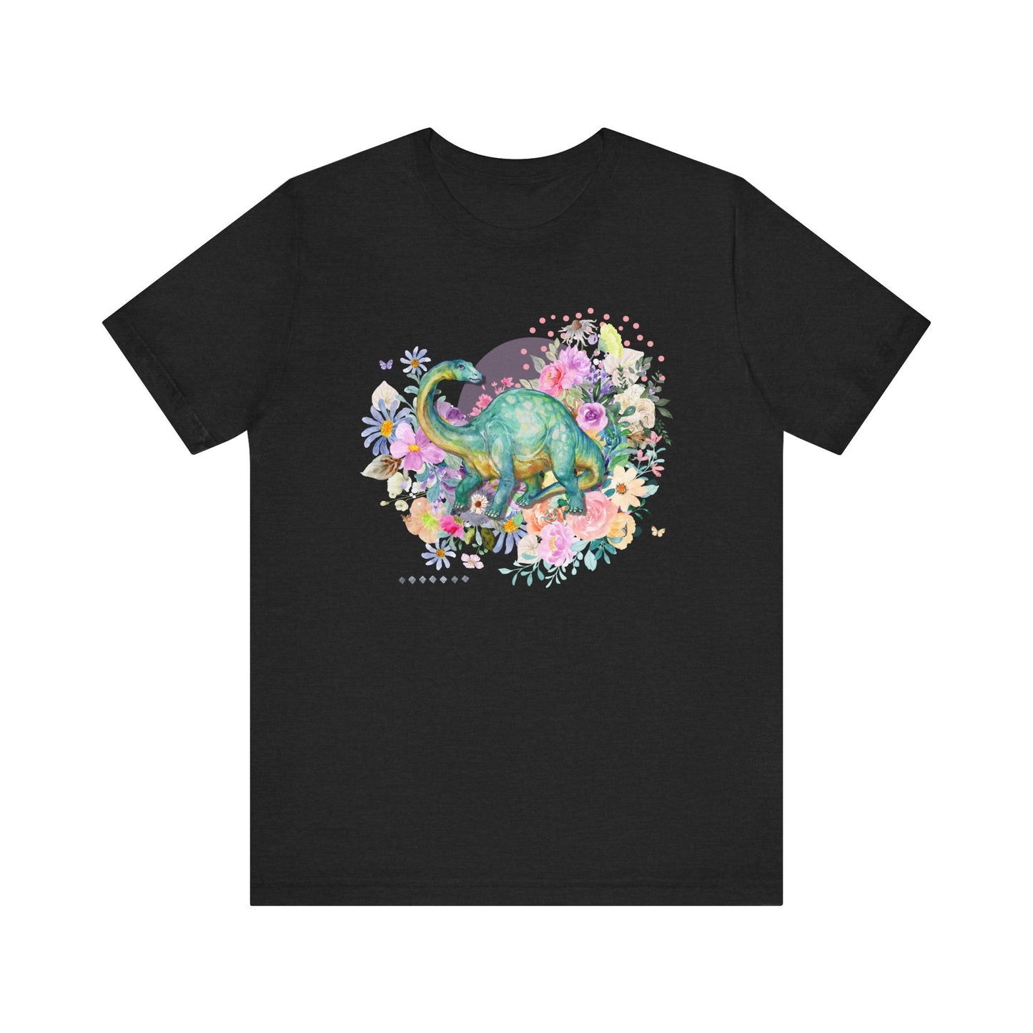 Floral Dinosaur T-Shirt for Brachiosaurus Lover