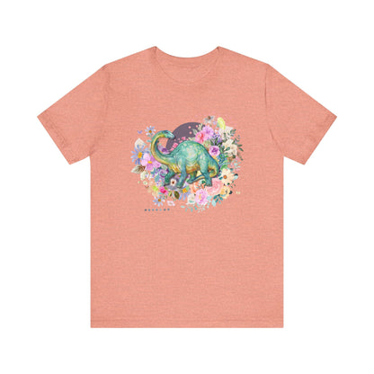 Floral Dinosaur T-Shirt for Brachiosaurus Lover