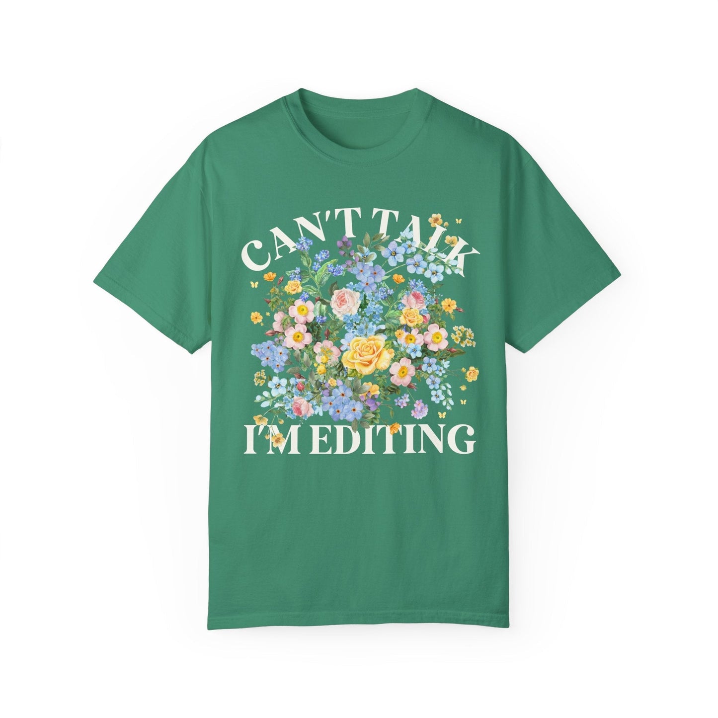 Floral Editing Day Tee Shirt for Wedding Photographer
