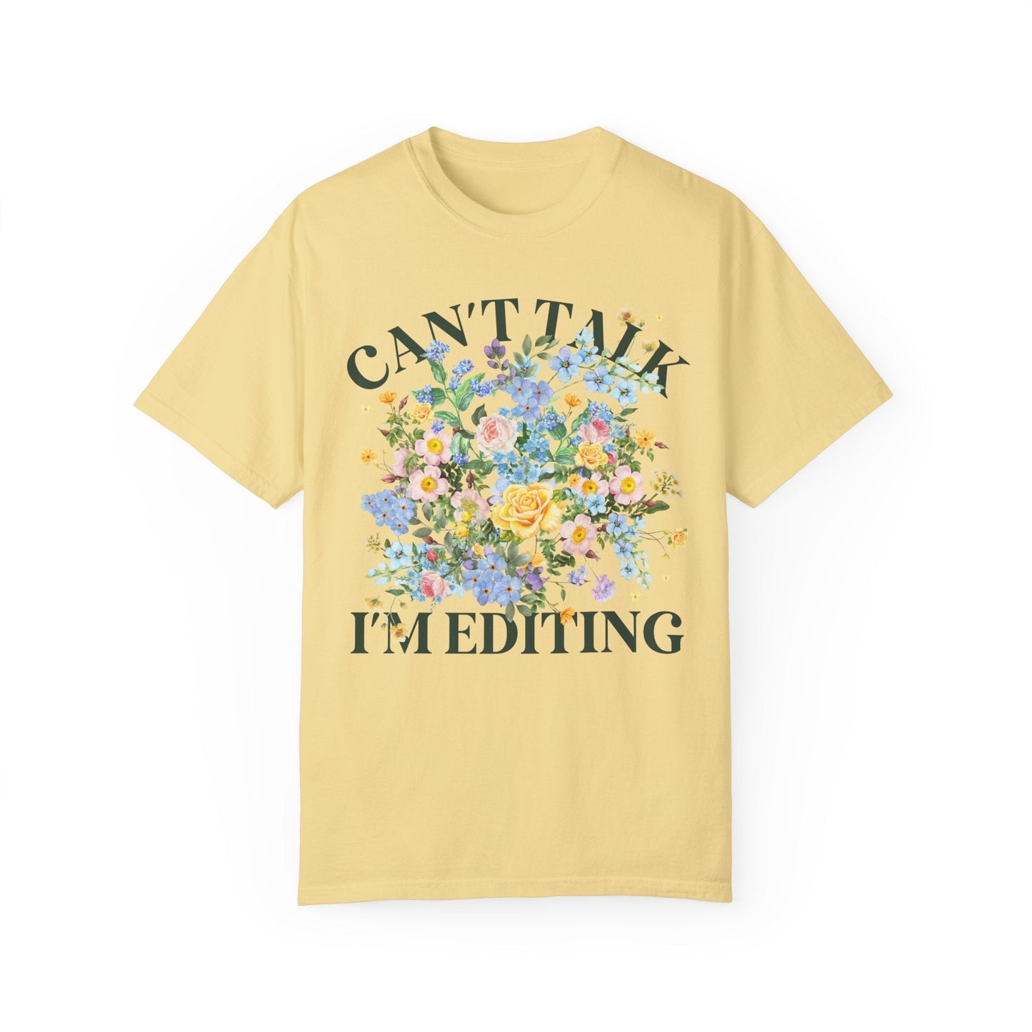 Floral Editing Day Tee Shirt for Wedding Photographer