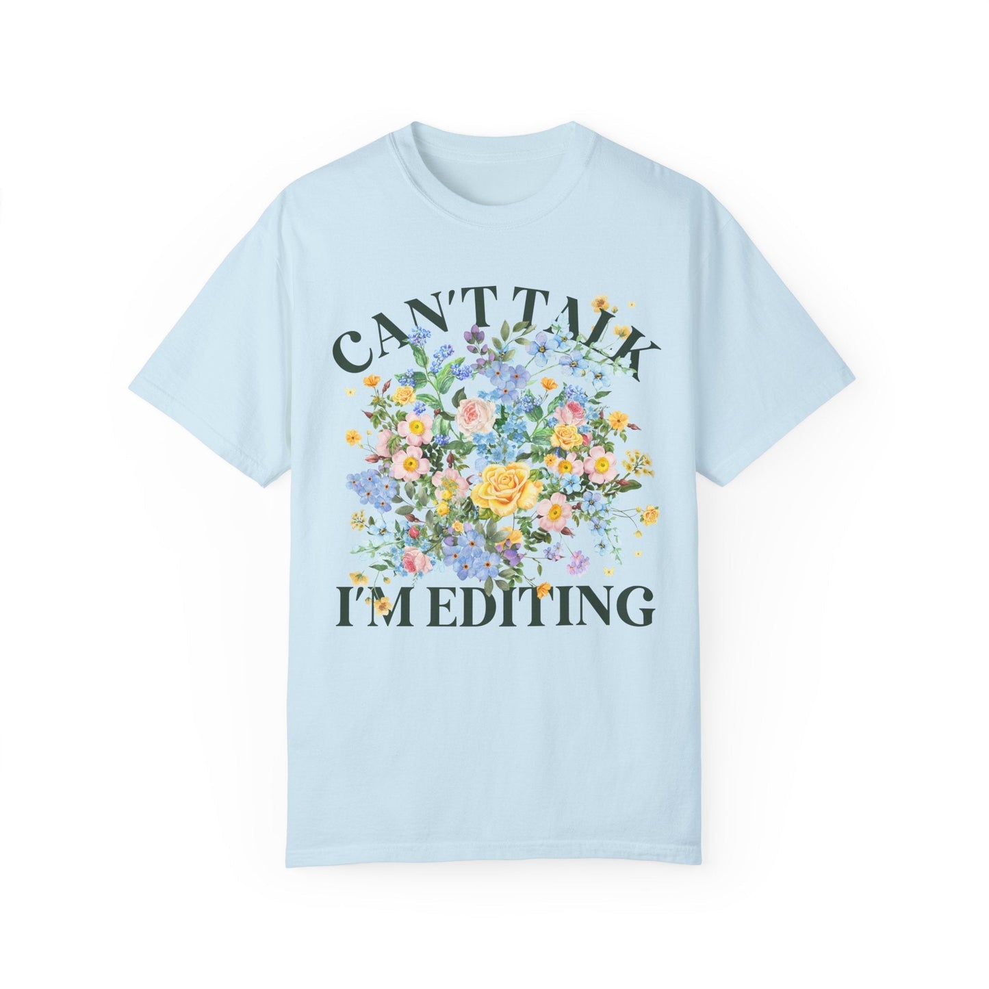 Floral Editing Day Tee Shirt for Wedding Photographer