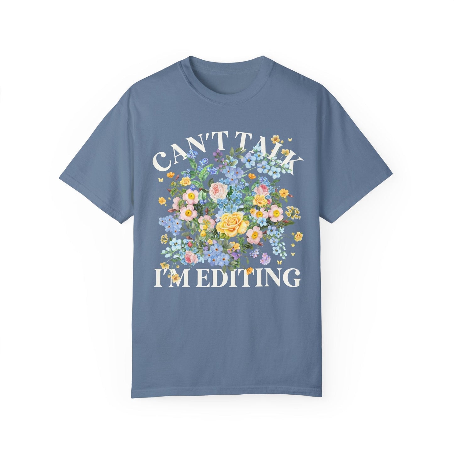 Floral Editing Day Tee Shirt for Wedding Photographer