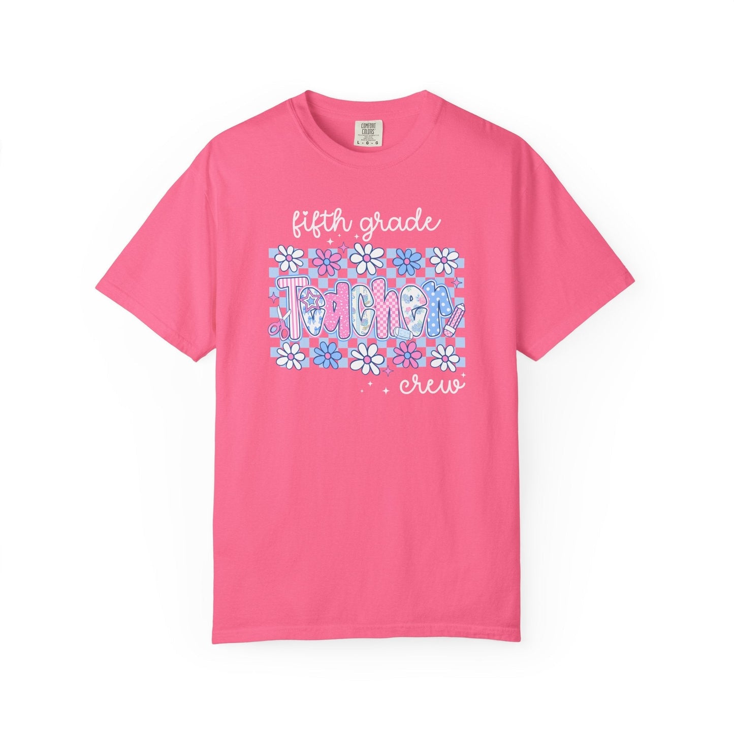 Floral Fifth Grade Crew Tee