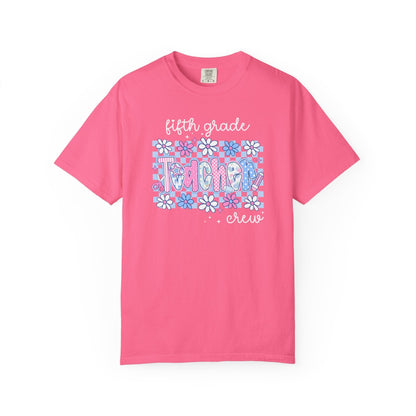 Floral Fifth Grade Crew Tee
