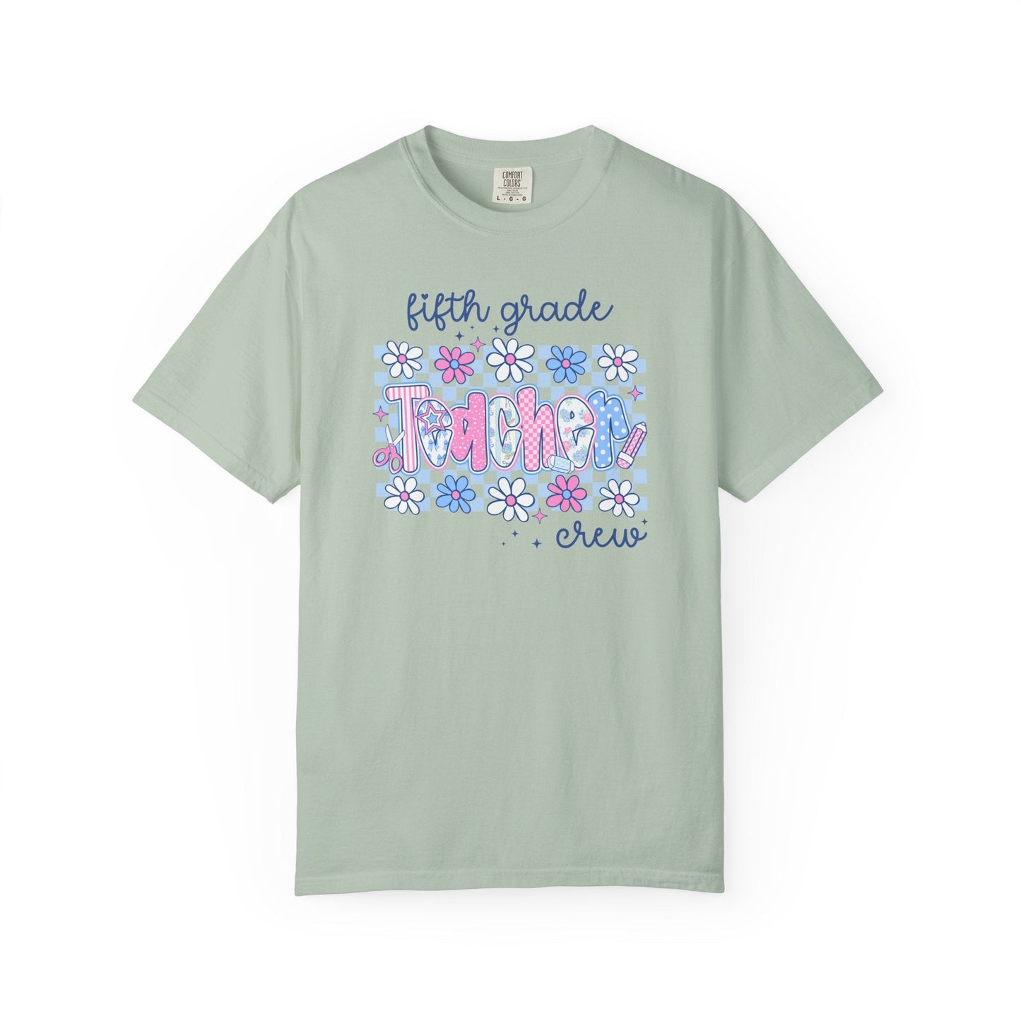Floral Fifth Grade Crew Tee