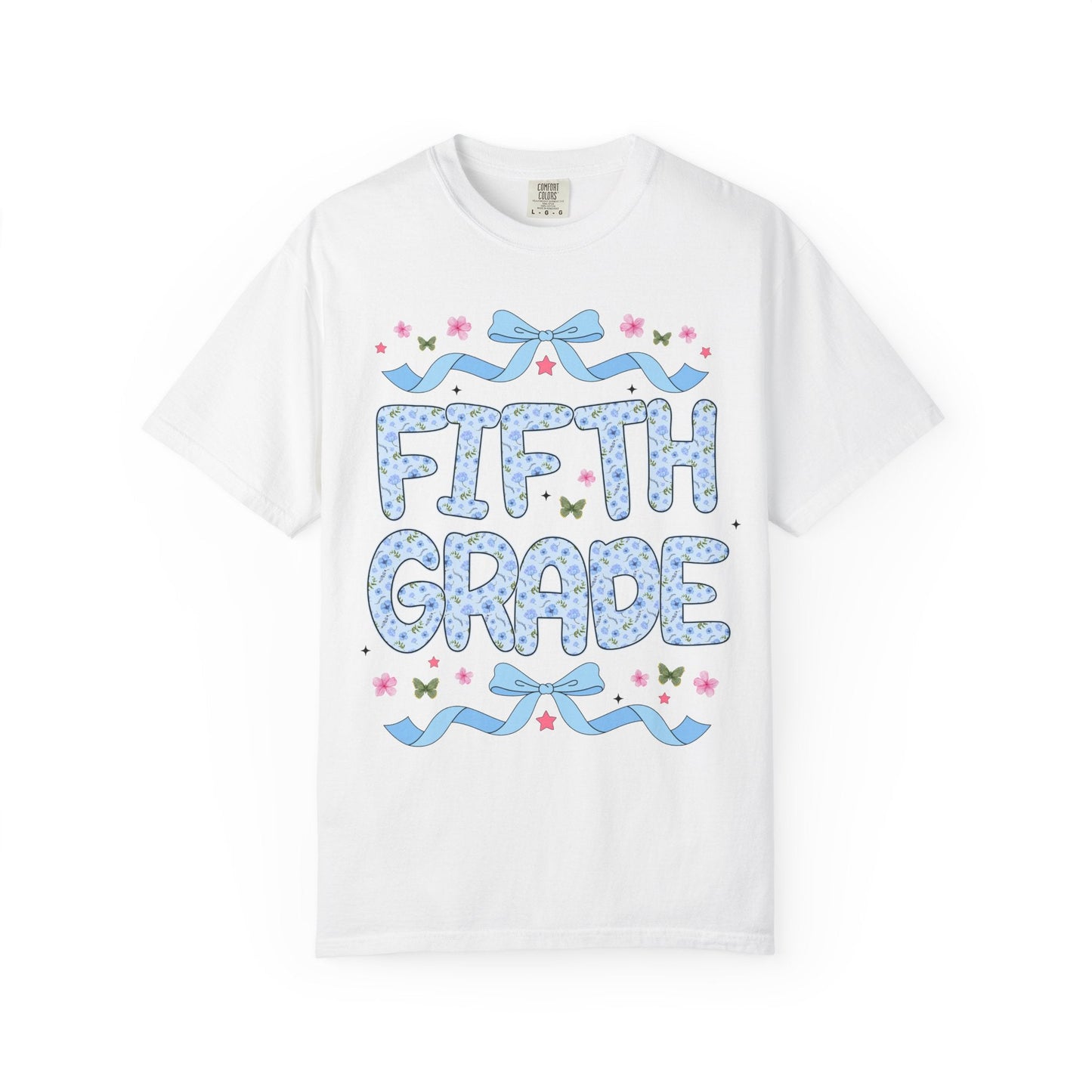 Floral Fifth Grade Teacher Tee