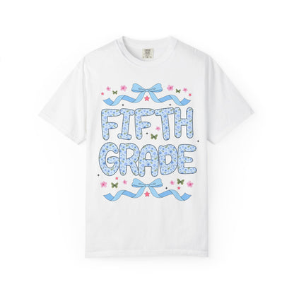 Floral Fifth Grade Teacher Tee