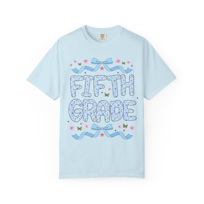 Floral Fifth Grade Teacher Tee