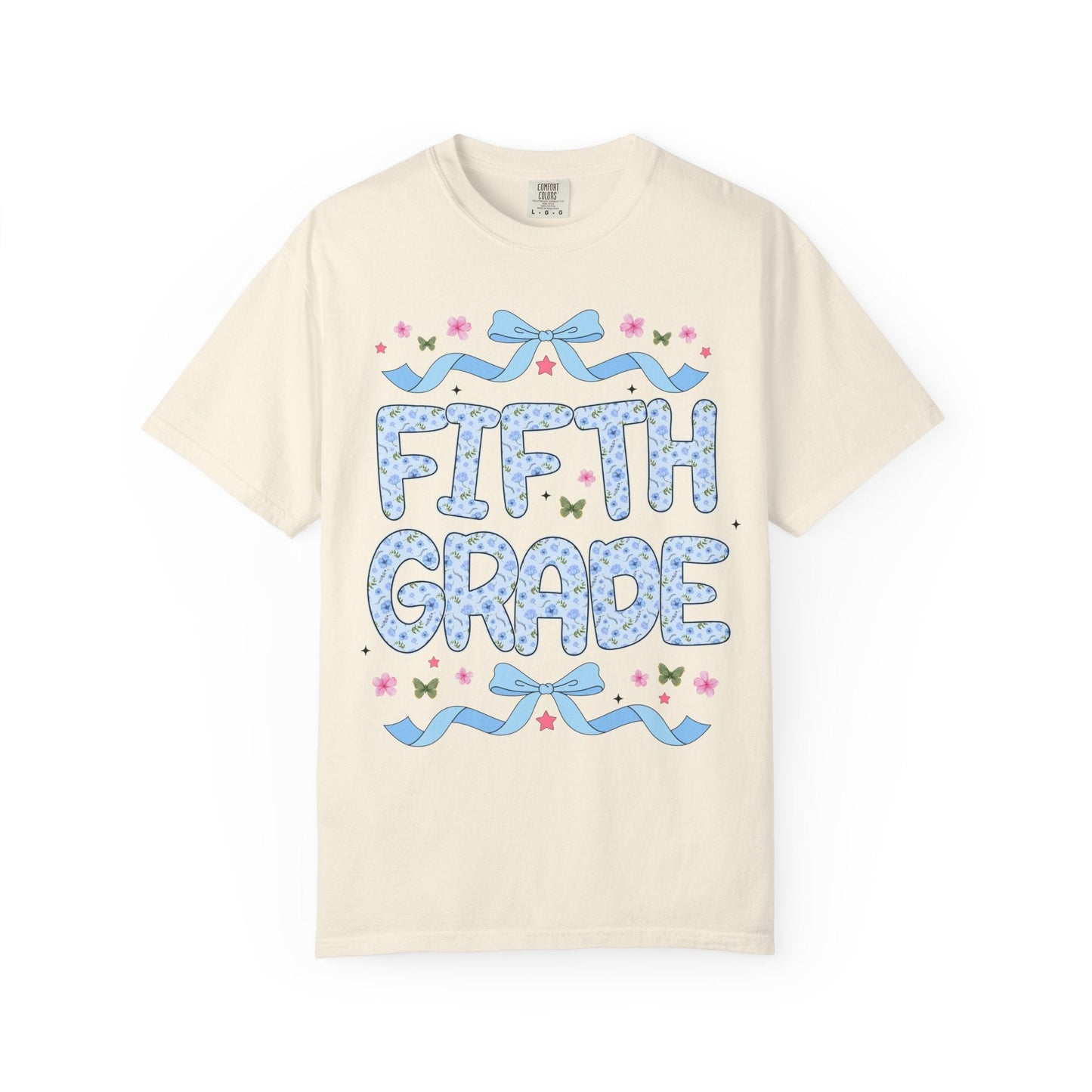 Floral Fifth Grade Teacher Tee