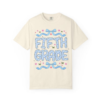 Floral Fifth Grade Teacher Tee