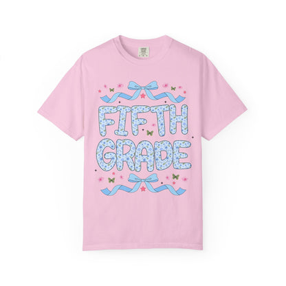 Floral Fifth Grade Teacher Tee