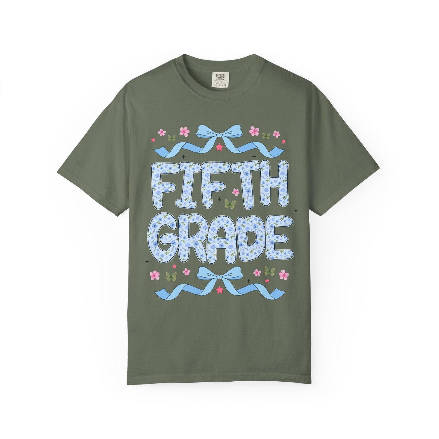 Floral Fifth Grade Teacher Tee