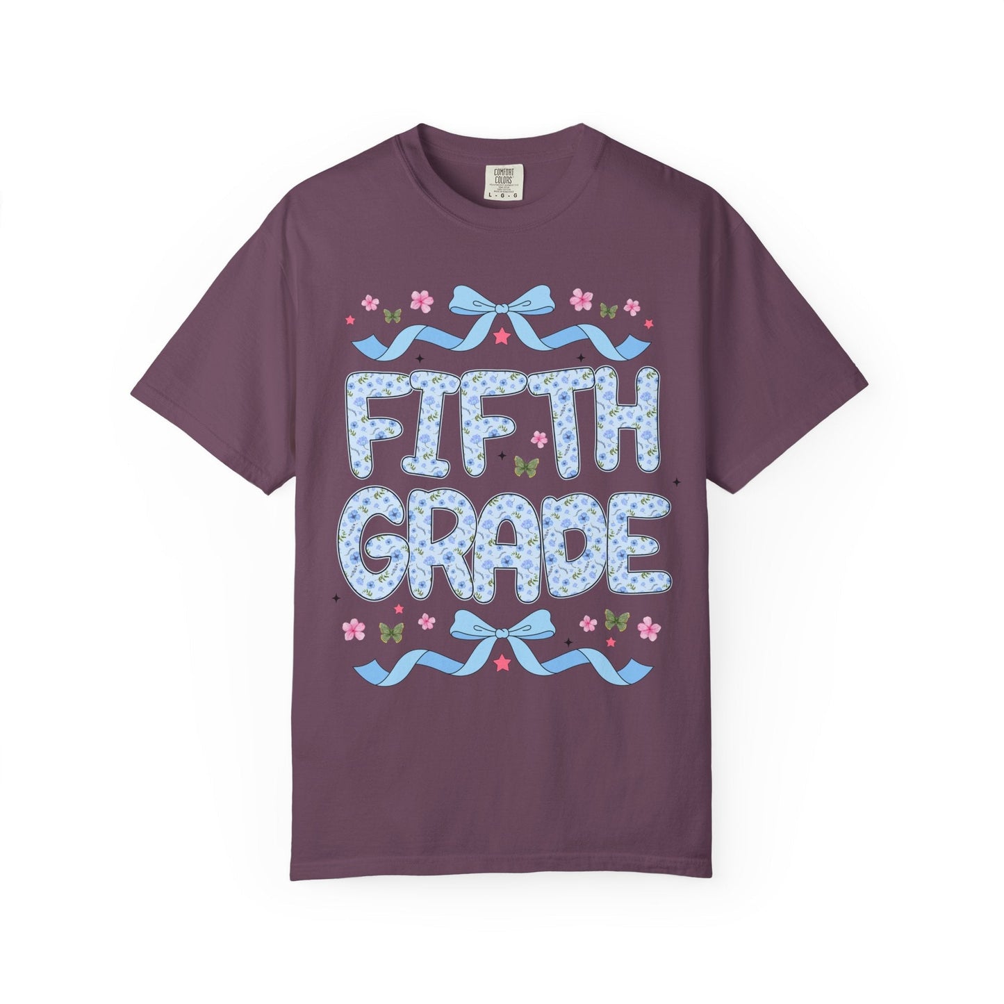 Floral Fifth Grade Teacher Tee